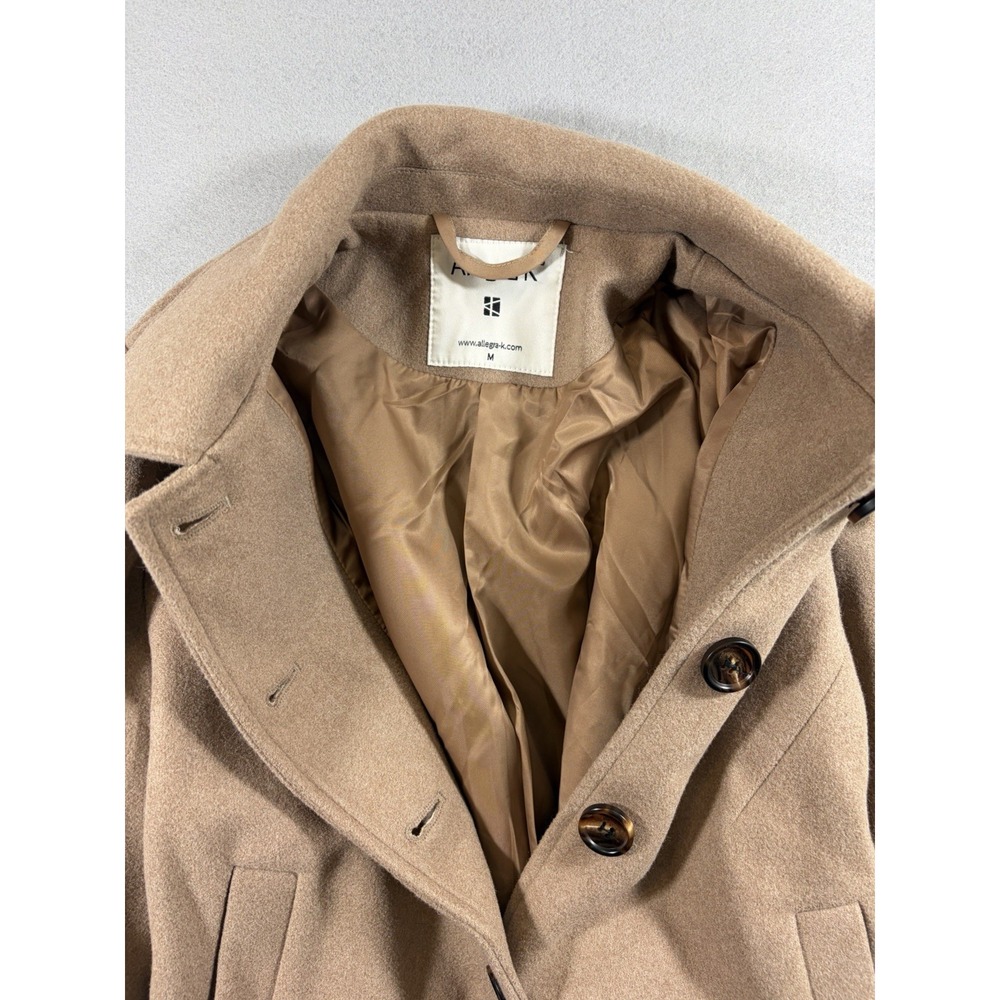 Allegra K Turn Down Collar single breastfed pea coat size Medium - Picture 7 of 8